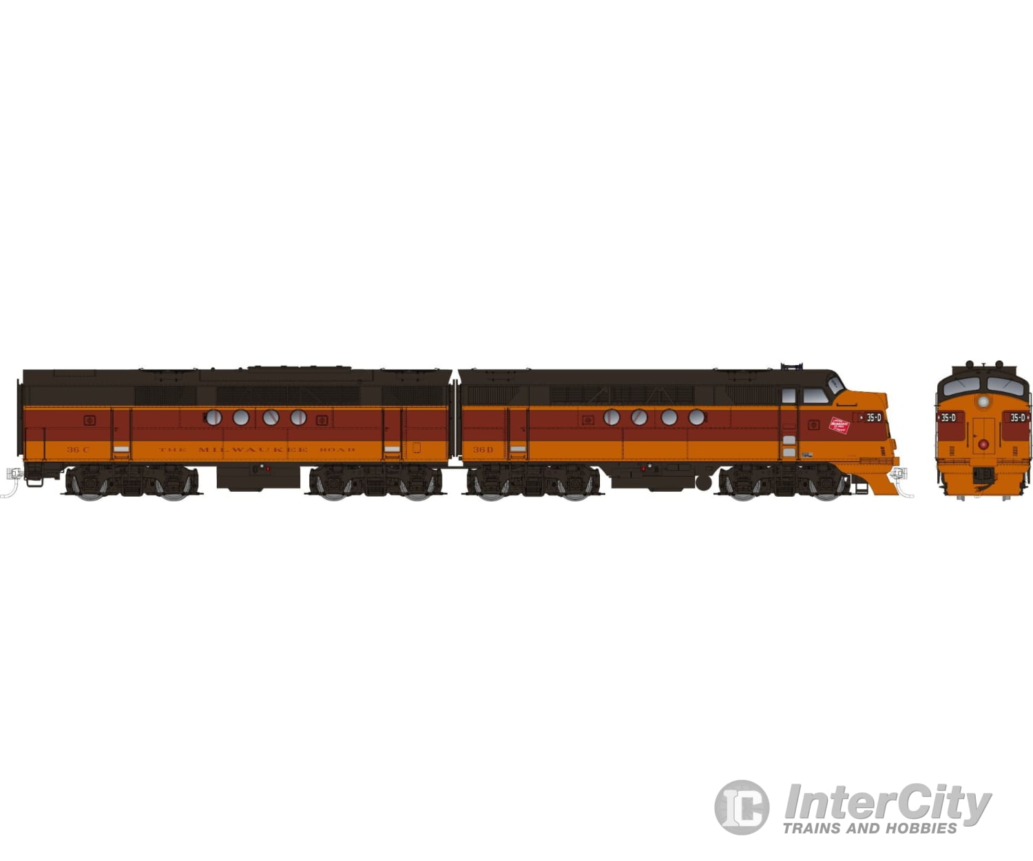 Rapido 053016 Ho Emd Ft A+B (Dc/Silent): Milwaukee - As Delivered Scheme: #37A + 37B Locomotives