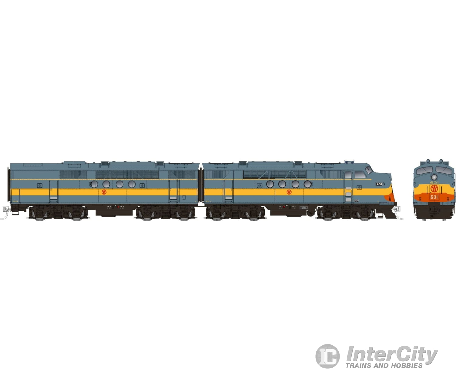 Rapido 053024 Ho Emd Ft A+B (Dc/Silent): Nyo&W - Grey Scheme: #601A + 601B Locomotives