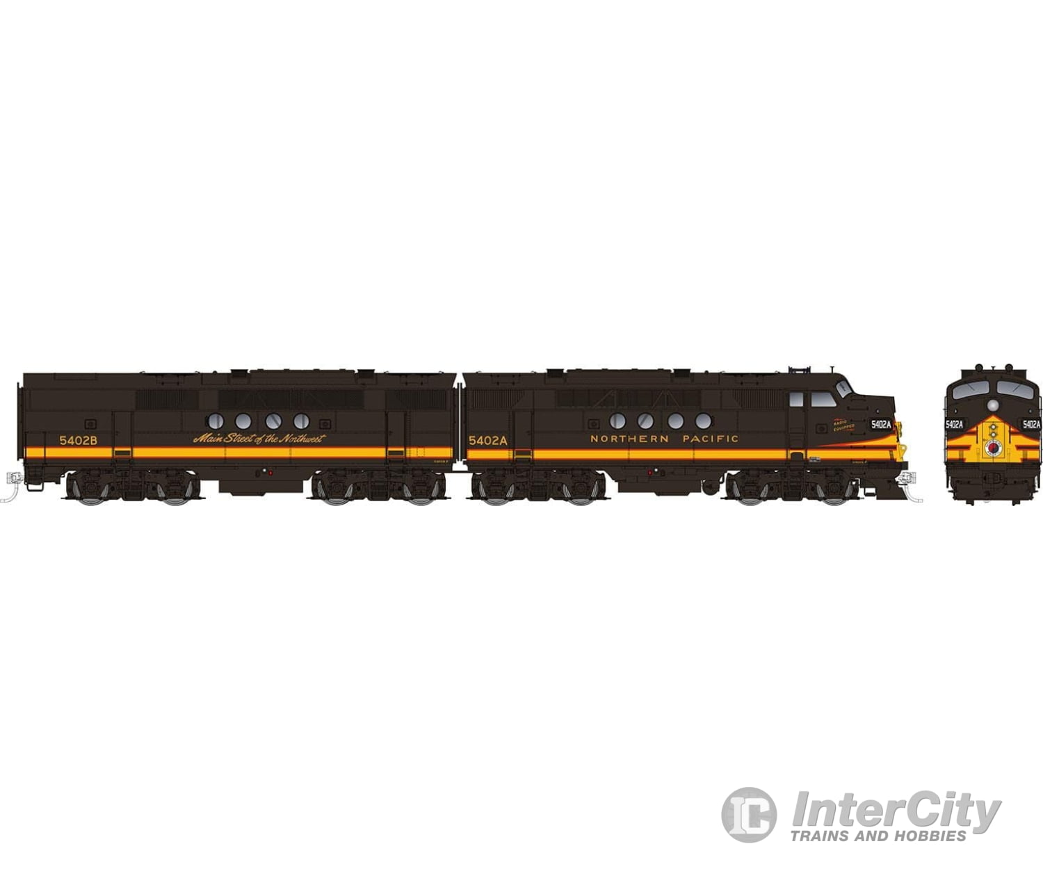 Rapido 053028 Ho Emd Ft A+B (Dc/Silent): Np - Pine Tree Scheme: #5406A+ 5406B Locomotives