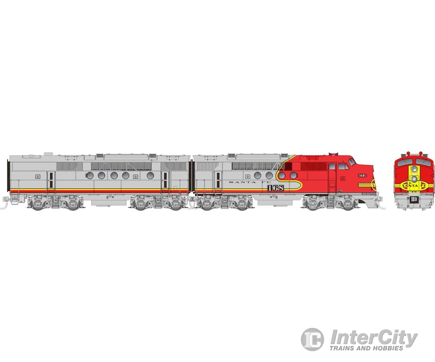 Rapido 053501 Ho Emd Ft A+B (Dc/Dcc/Sound): At&Sf - Passenger Scheme: #158L + 158A Locomotives