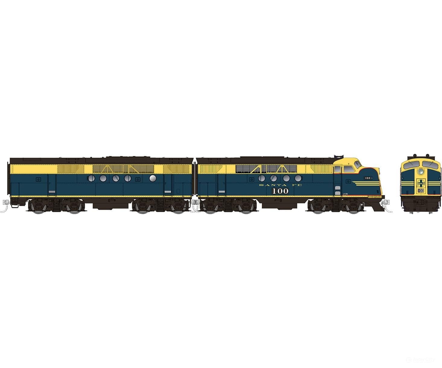 Rapido 053505 Ho Emd Ft A+B (Dc/Dcc/Sound): At&Sf - Freight Scheme: #100L + 100A Locomotives