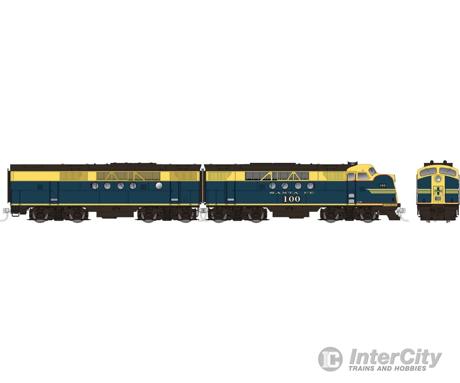 Rapido 053507 Ho Emd Ft A+B (Dc/Dcc/Sound): At&Sf - Freight Scheme: #110 + 110A Locomotives