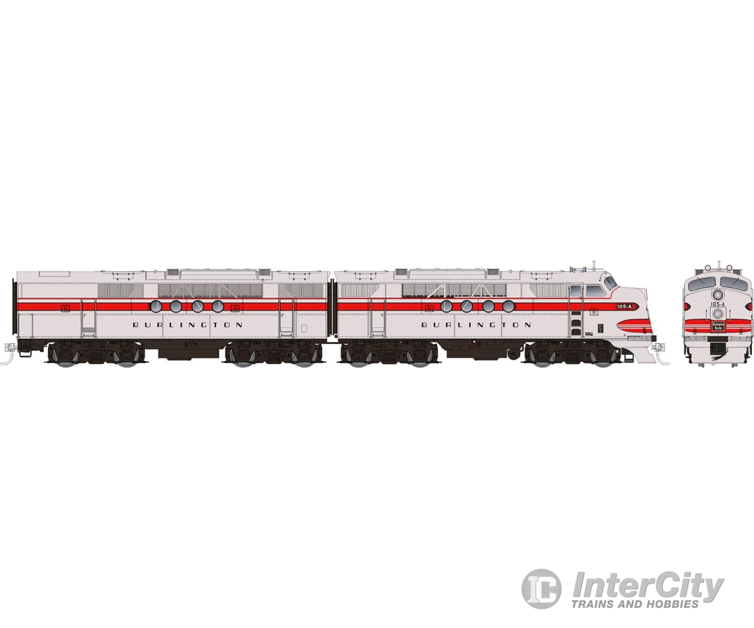 Rapido 053512 Ho Emd Ft A+B (Dc/Dcc/Sound): Burlington (Cb&Q): #105-A + 105-B Locomotives