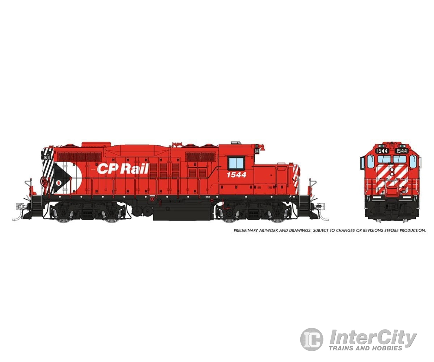 Rapido 054001 Ho Gp9U (Dc/Silent): Cp - Multimark: #1544 Locomotives