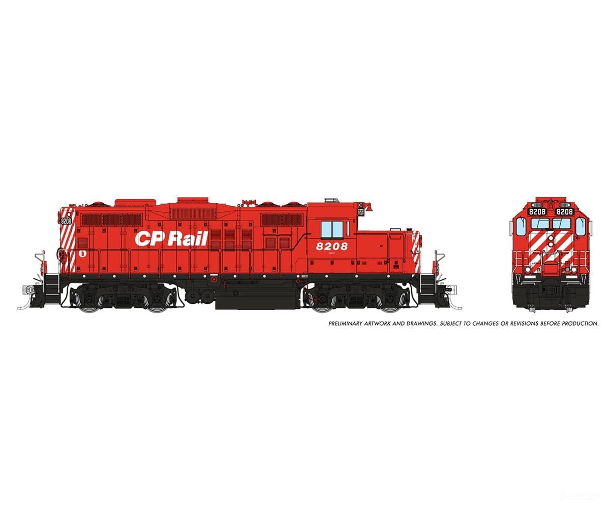 Rapido 054009 Ho Gp9U (Dc/Silent): Cp - No Multimark: #8208 Locomotives