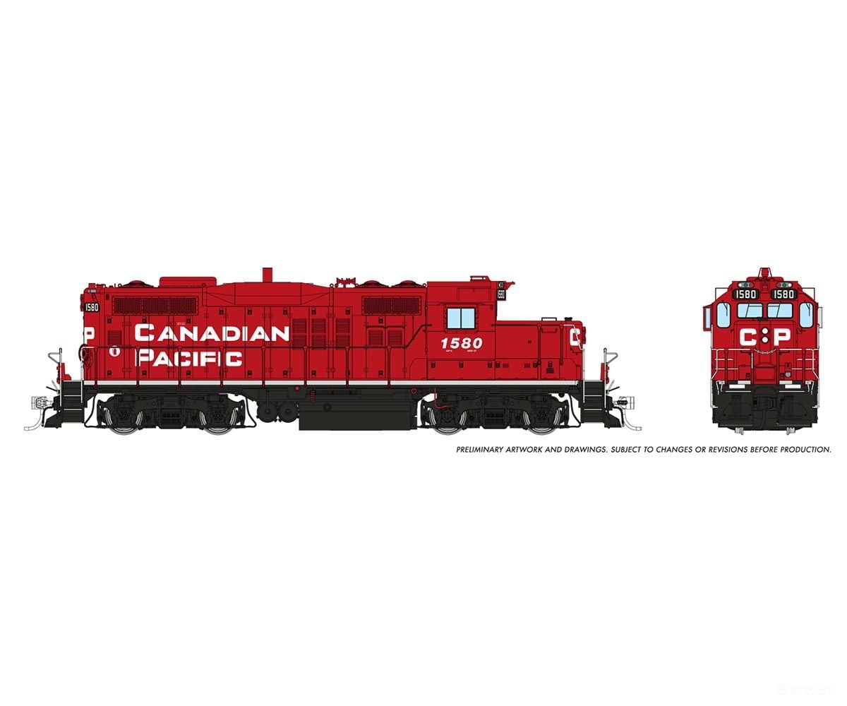 Rapido 054508 Ho Gp9U (Dc/Dcc/Sound): Cp - Block W/O Beaver: #1580 Locomotives