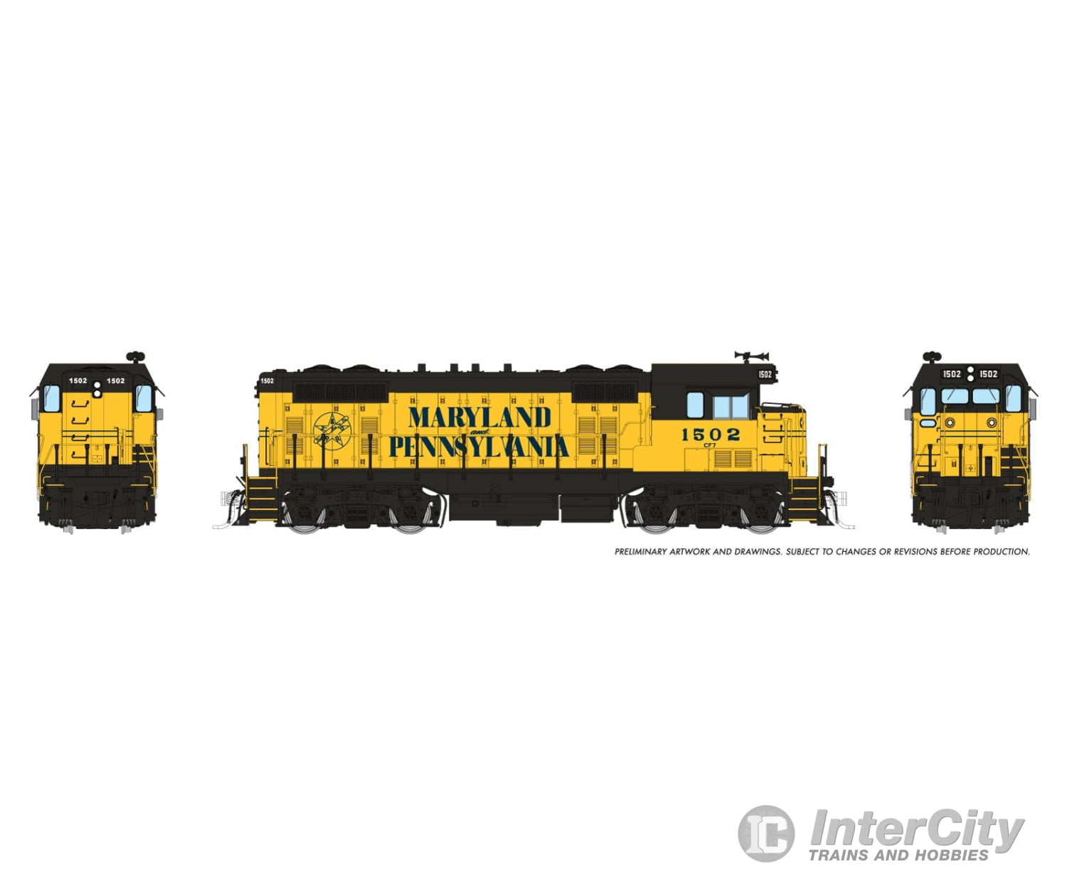 Rapido 070130 Ho Atsf Cf7 W/ Square Cab (Dc/Silent): Maryland & Pennsylvania: #1504 Locomotives