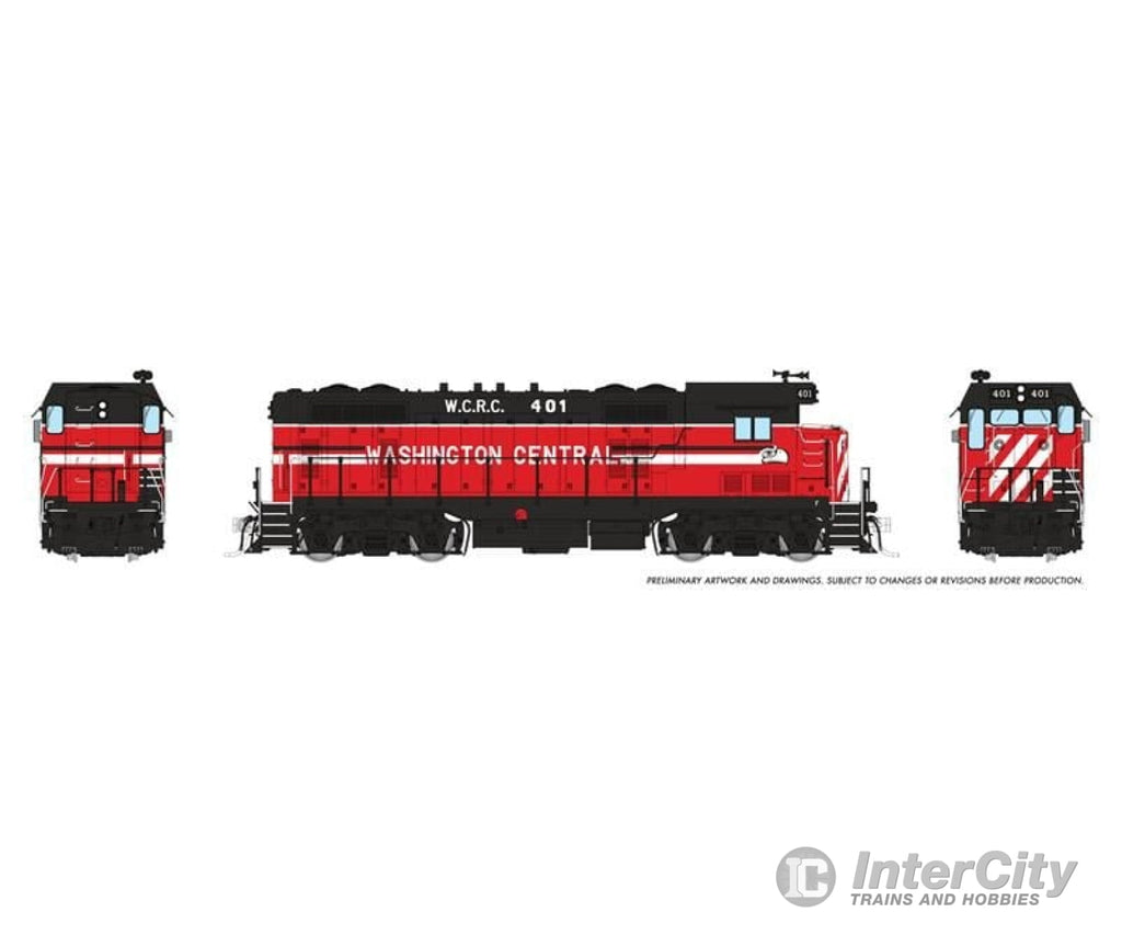 Rapido 070131 Ho Atsf Cf7 W/ Square Cab (Dc/Silent): Washington Central: #401 Locomotives