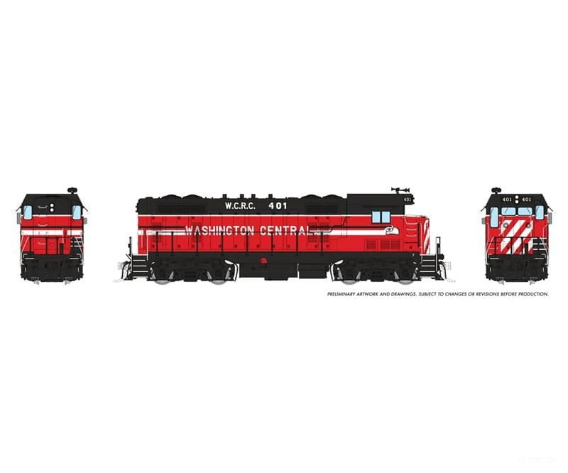 Rapido 070131 Ho Atsf Cf7 W/ Square Cab (Dc/Silent): Washington Central: #401 Locomotives