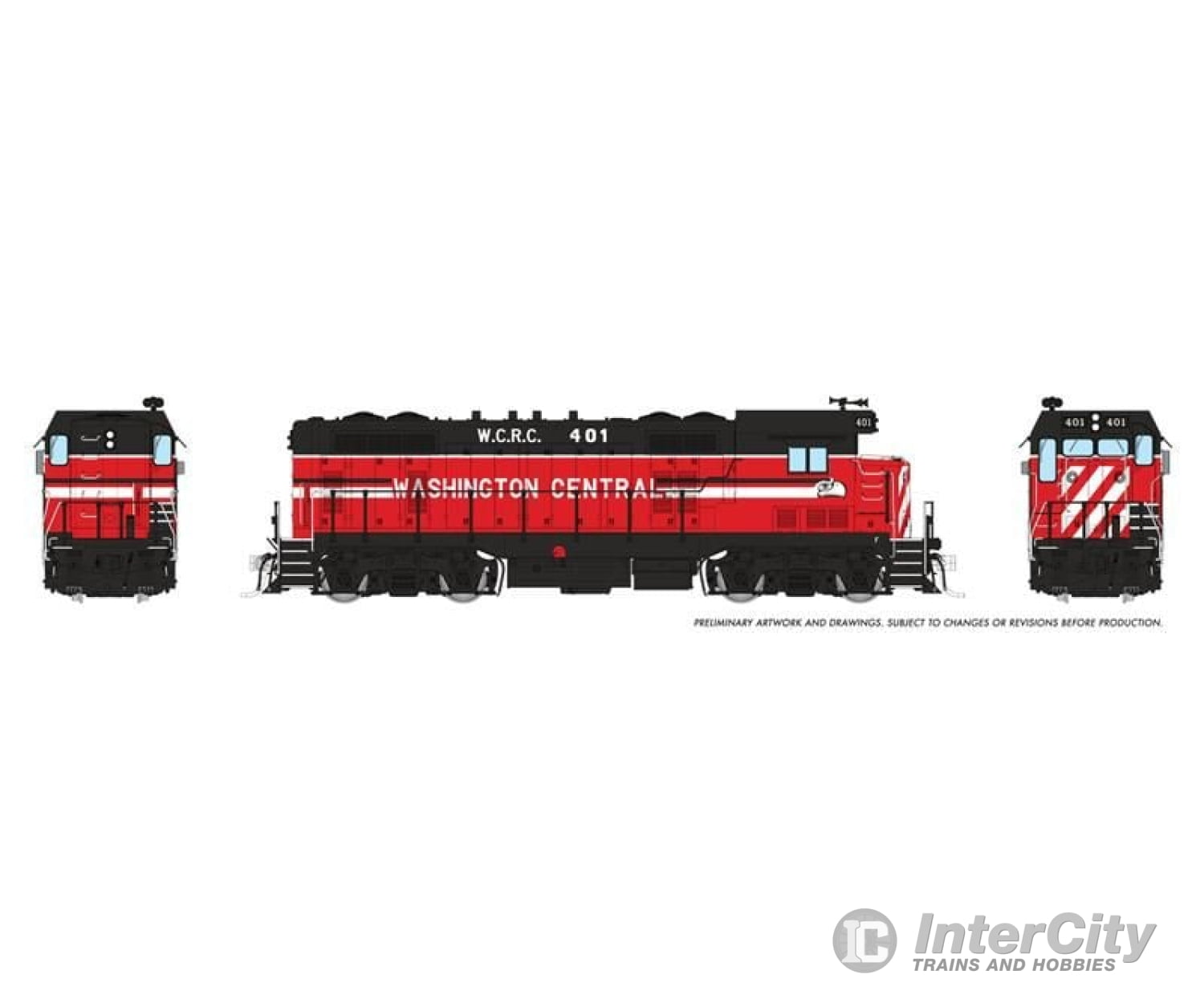 Rapido 070132 Ho Atsf Cf7 W/ Square Cab (Dc/Silent): Washington Central: #402 Locomotives