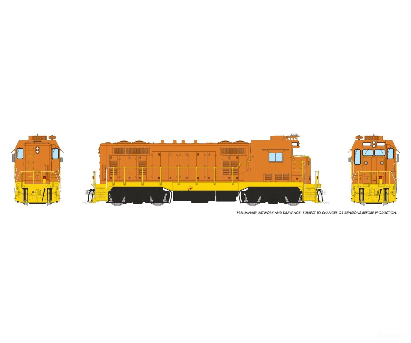 Rapido 070197 Ho Atsf Cf7 W/ Square Cab (Dc/Silent): Painted Orange Locomotives