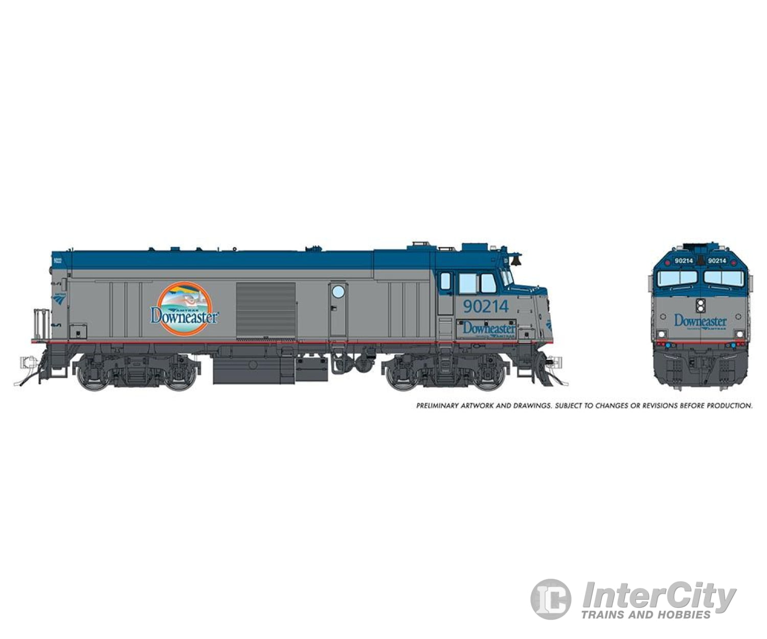 Rapido 081020 Ho Amtrak Npcu ’Cabbage’ (Dc/Silent): - Downeaster: #90214 Locomotives