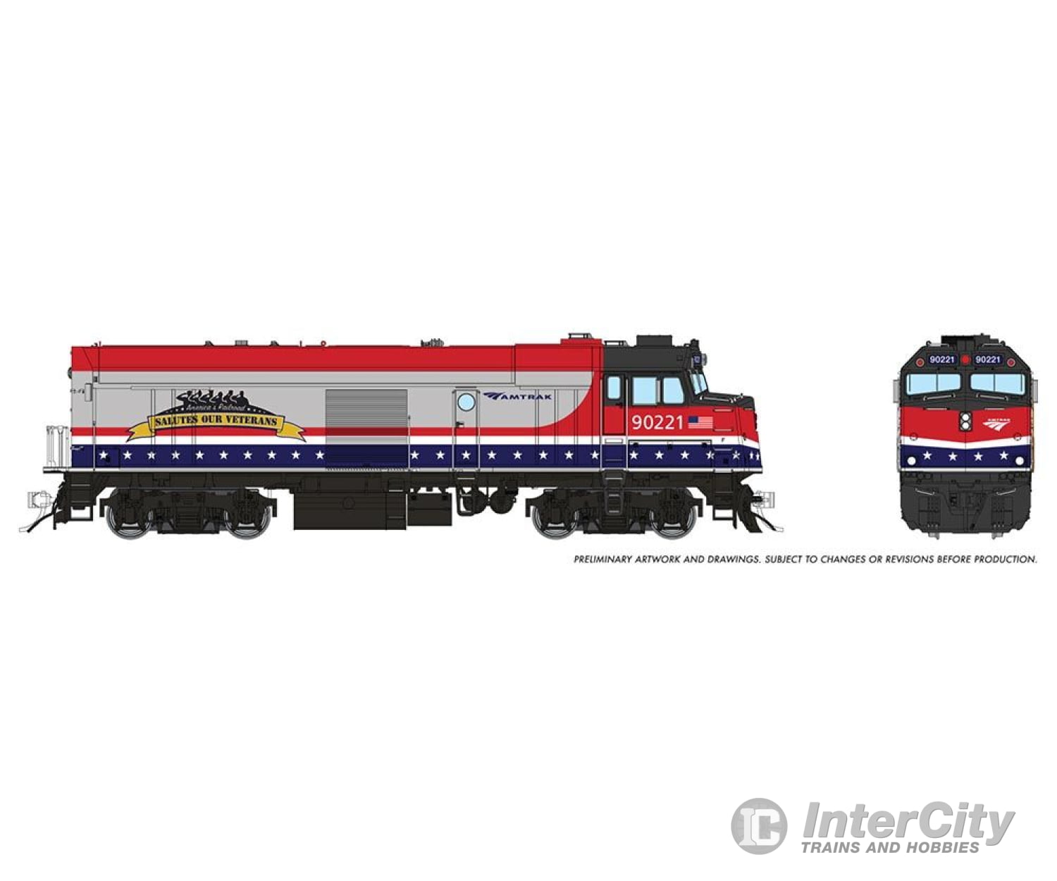 Rapido 081022 Ho Amtrak Npcu ’Cabbage’ (Dc/Silent): - Veterans: #90208 Locomotives