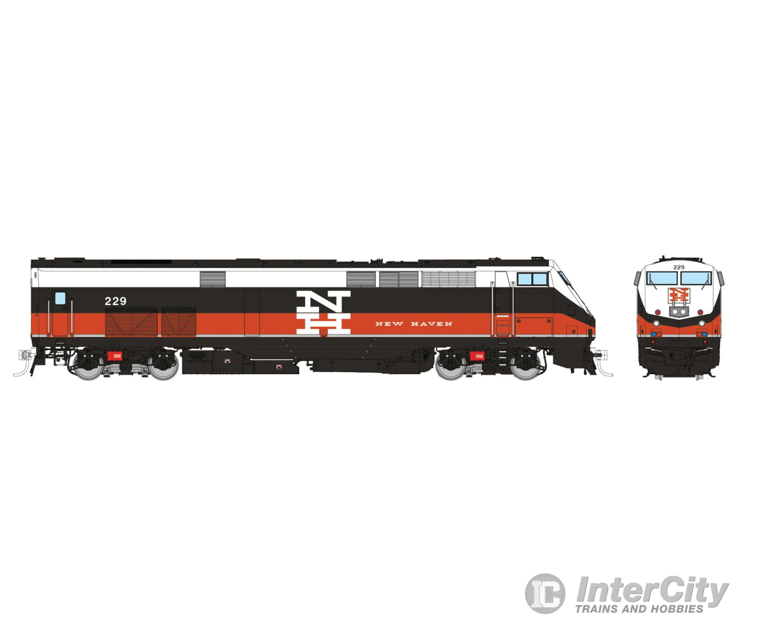 Rapido 085007 Ho Ge P32Ac-Dm (Dc/Silent): Cdot - New Haven: #229 Locomotives