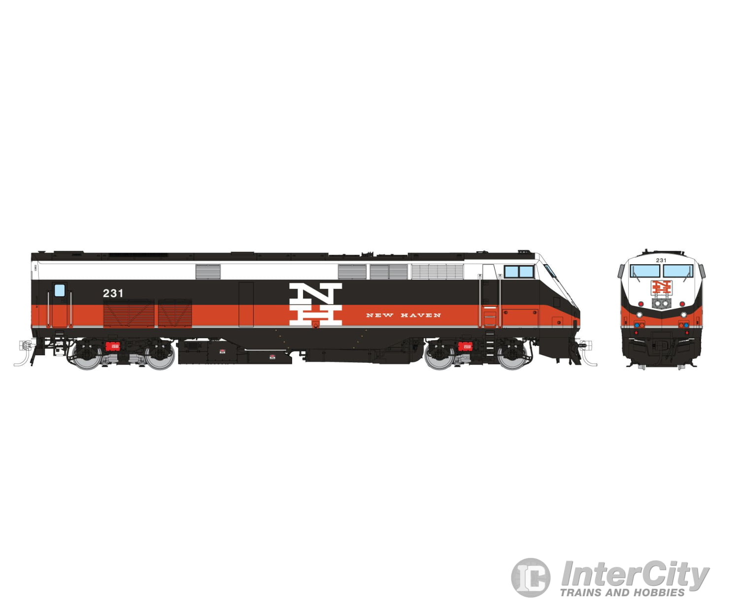 Rapido 085008 Ho Ge P32Ac-Dm (Dc/Silent): Cdot - New Haven: #231 Locomotives