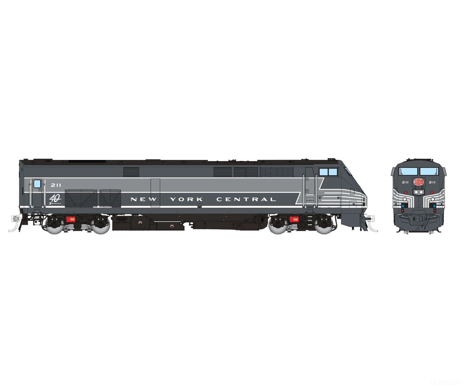 Rapido 085016 Ho Ge P32Ac-Dm (Dc/Silent): Metro North - New York Central: #211 Locomotives