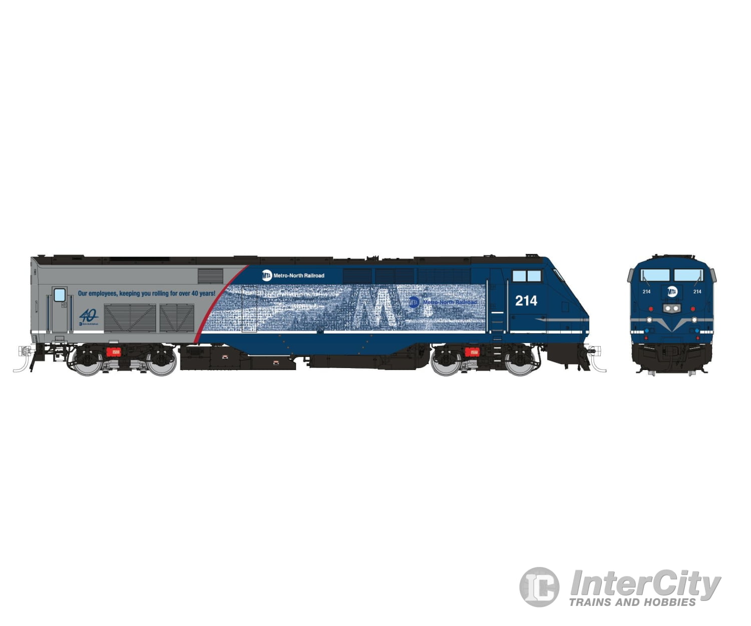 Rapido 085517 Ho Ge P32Ac-Dm (Dc/Dcc/Sound): Metro North - Employee Tribute: #214 Locomotives