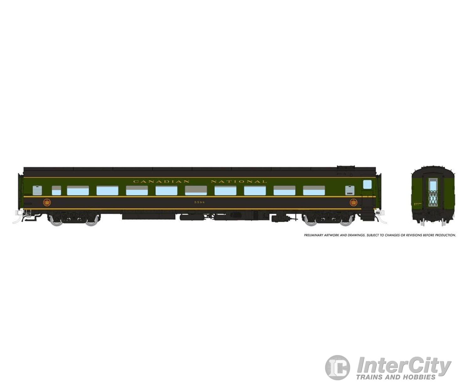 Rapido 100371 Ho Lightweight Coach: Cnr - 1954 Scheme: #5617 Passenger Cars