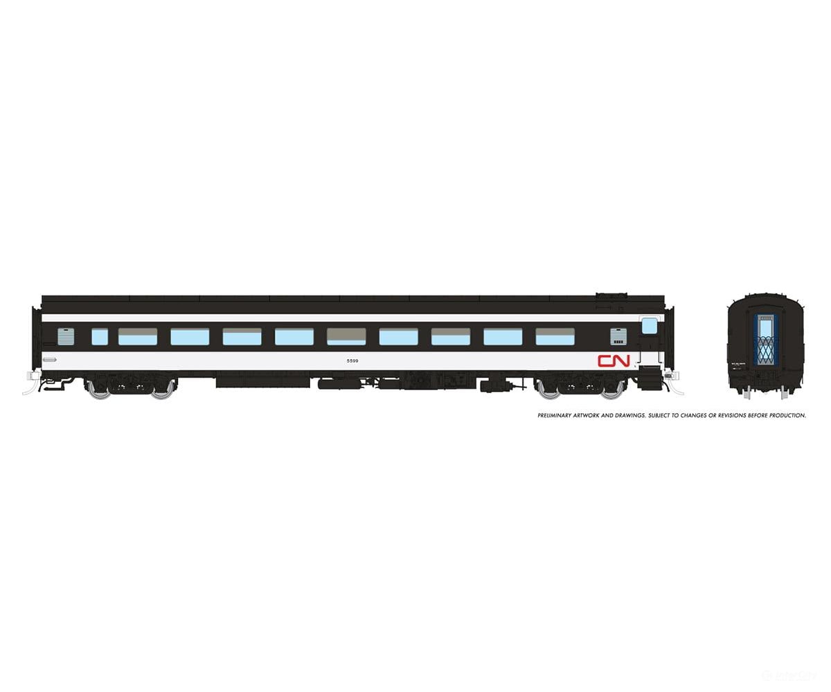 Rapido 100374 Ho Lightweight Coach: Cn - Wet Noodle Scheme: #5599 Passenger Cars