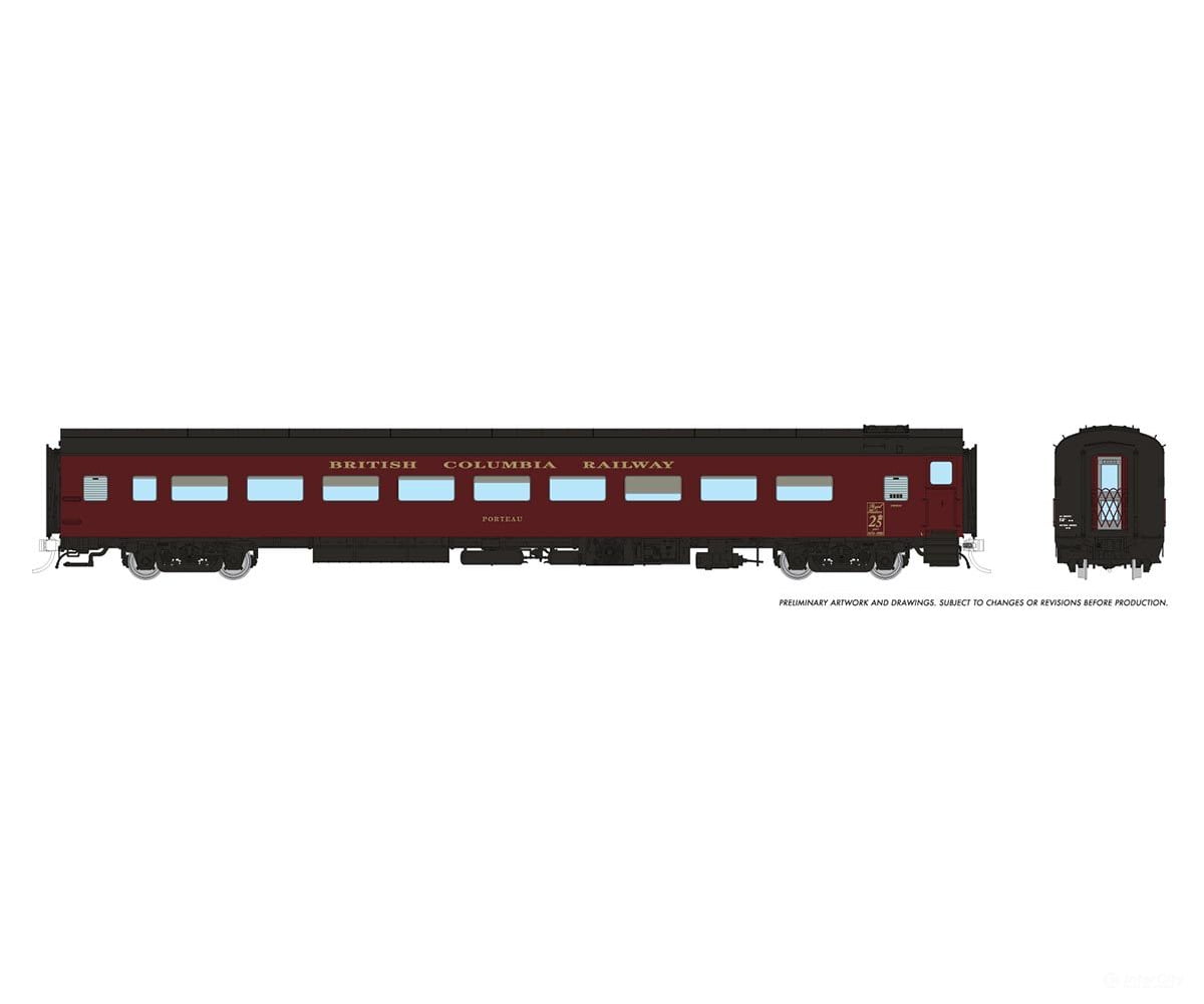 Rapido 100379 Ho Lightweight Coach: Bc Rail: #168280 Sunset Beach Passenger Cars