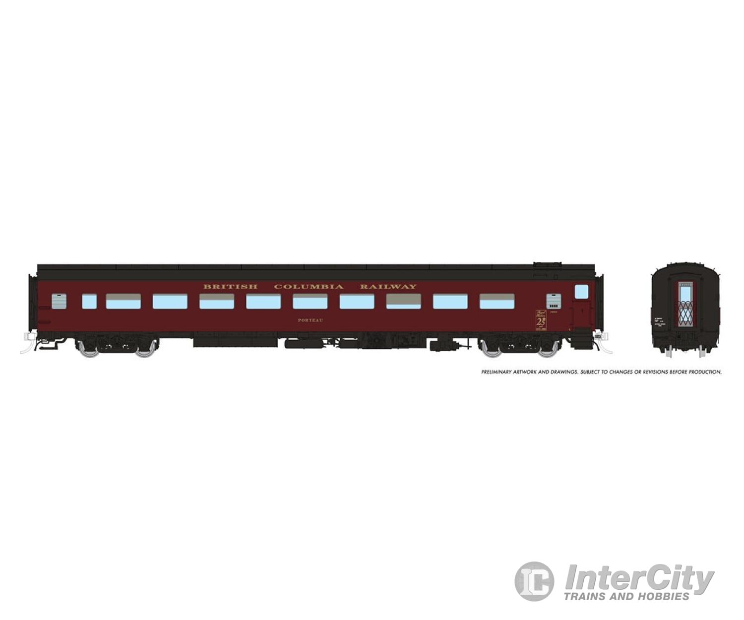 Rapido 100379 Ho Lightweight Coach: Bc Rail: #168280 Sunset Beach Passenger Cars