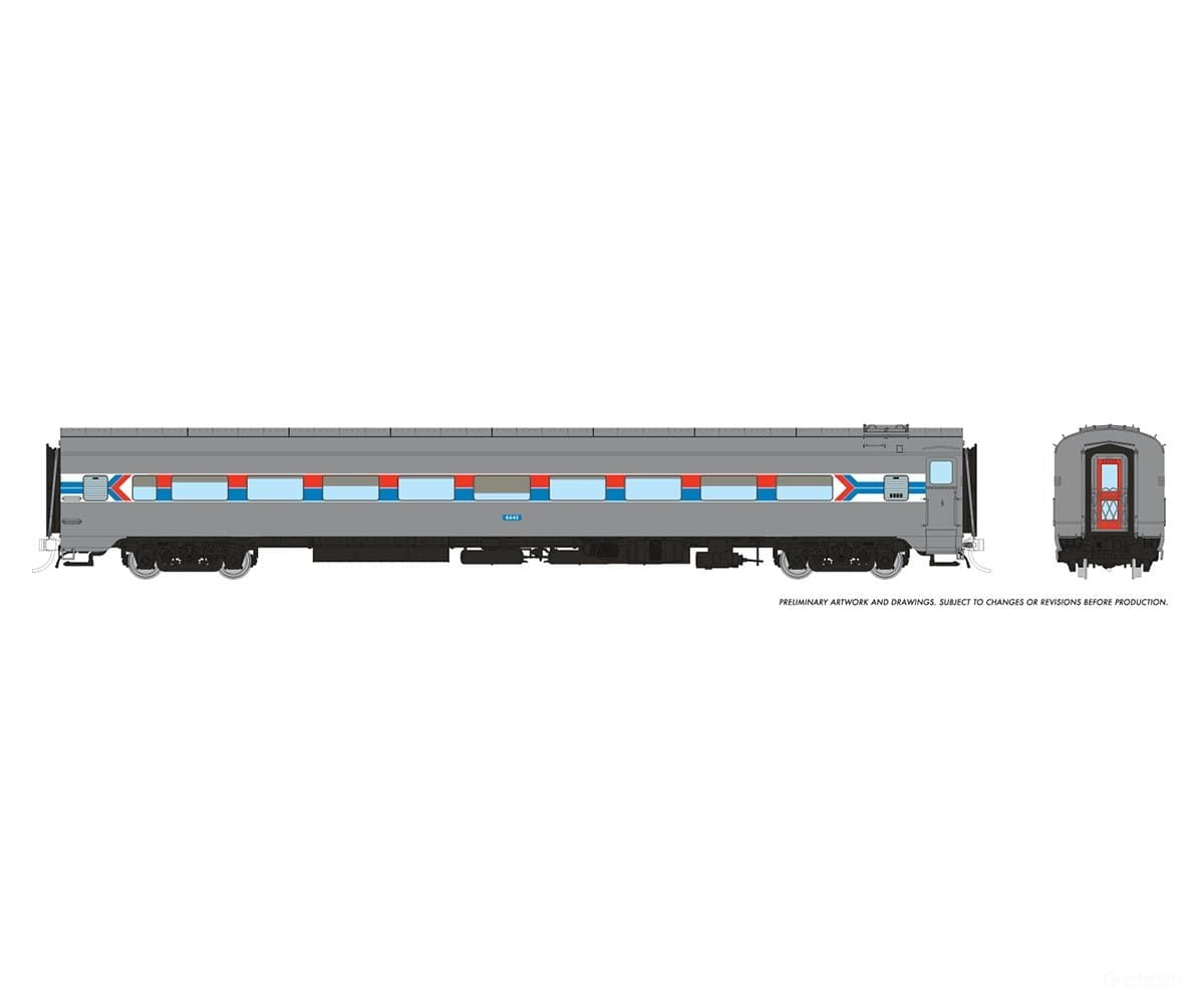 Rapido 100384 Ho Lightweight Coach: Amtrak - Phase 1: #6443 Passenger Cars