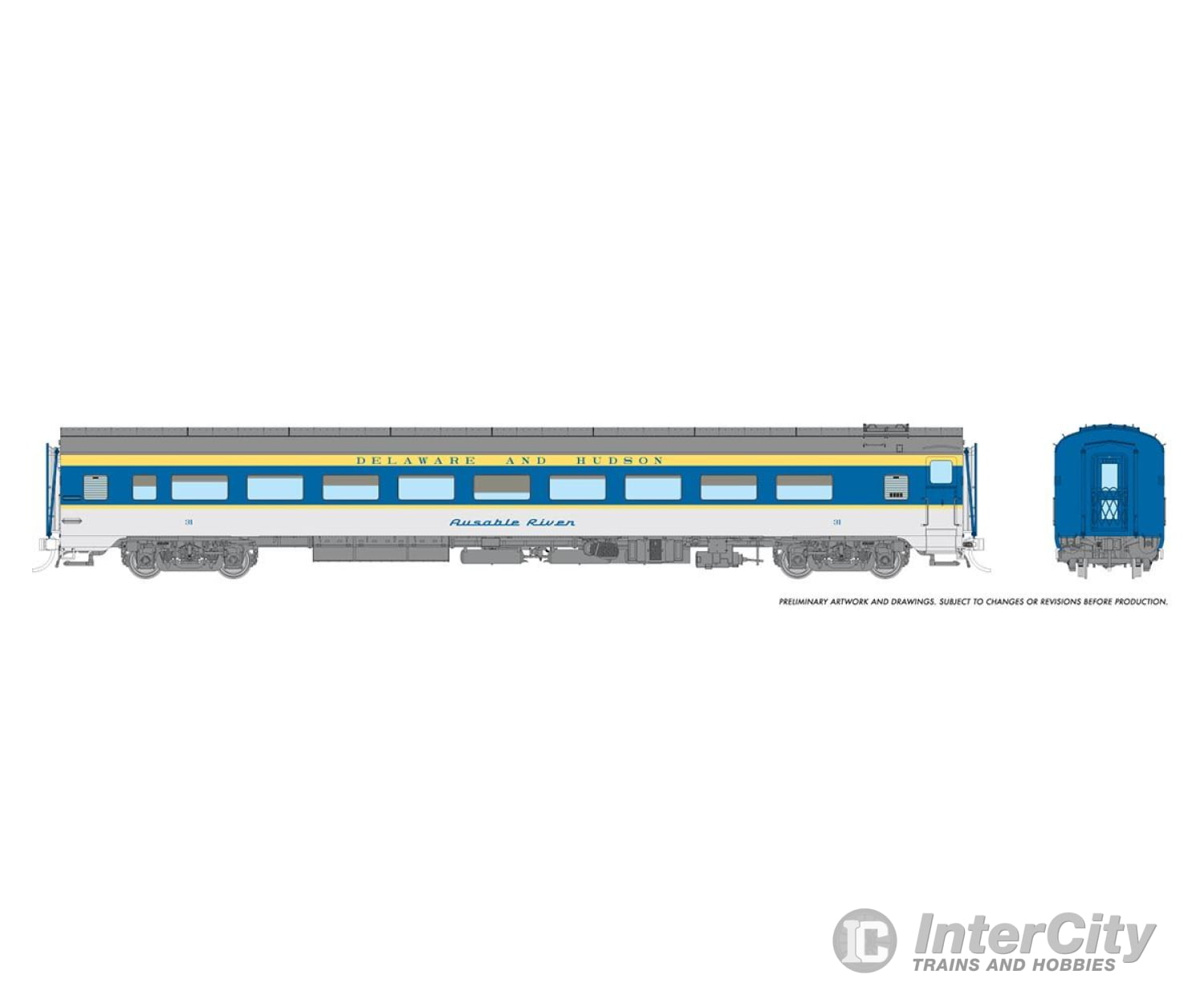 Rapido 100390 Ho Lightweight Coach: Delaware & Hudson: #31 Passenger Cars