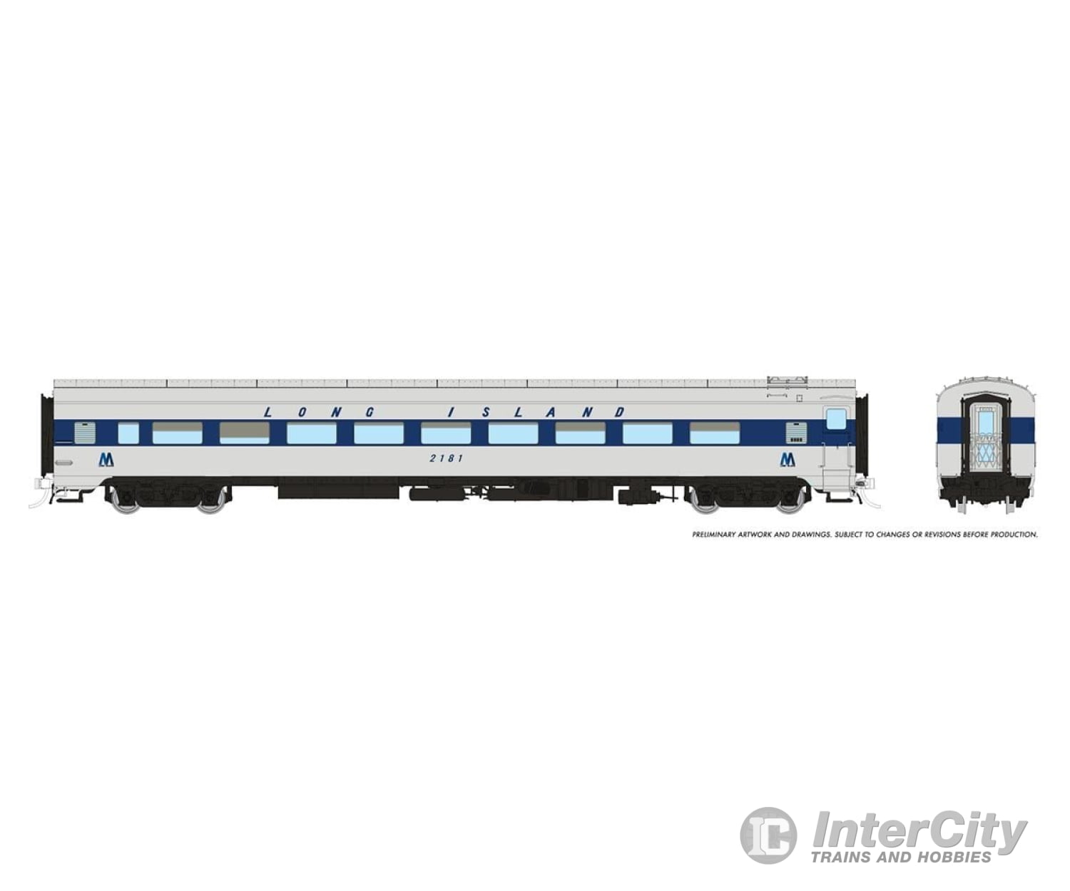 Rapido 100402 Ho Lightweight Coach: Long Island Railroad: #2181 Passenger Cars