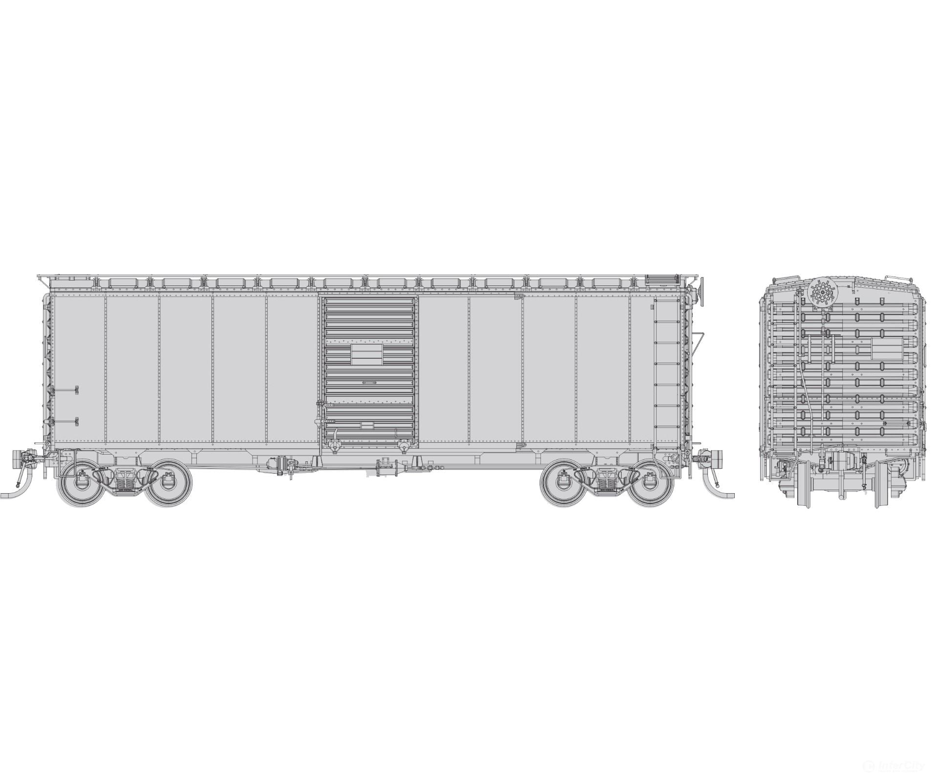 Rapido 1011098 HO 1937 AAR 40’ Boxcar - CNR Style: Painted Unlettered: Single Car - Freight Cars