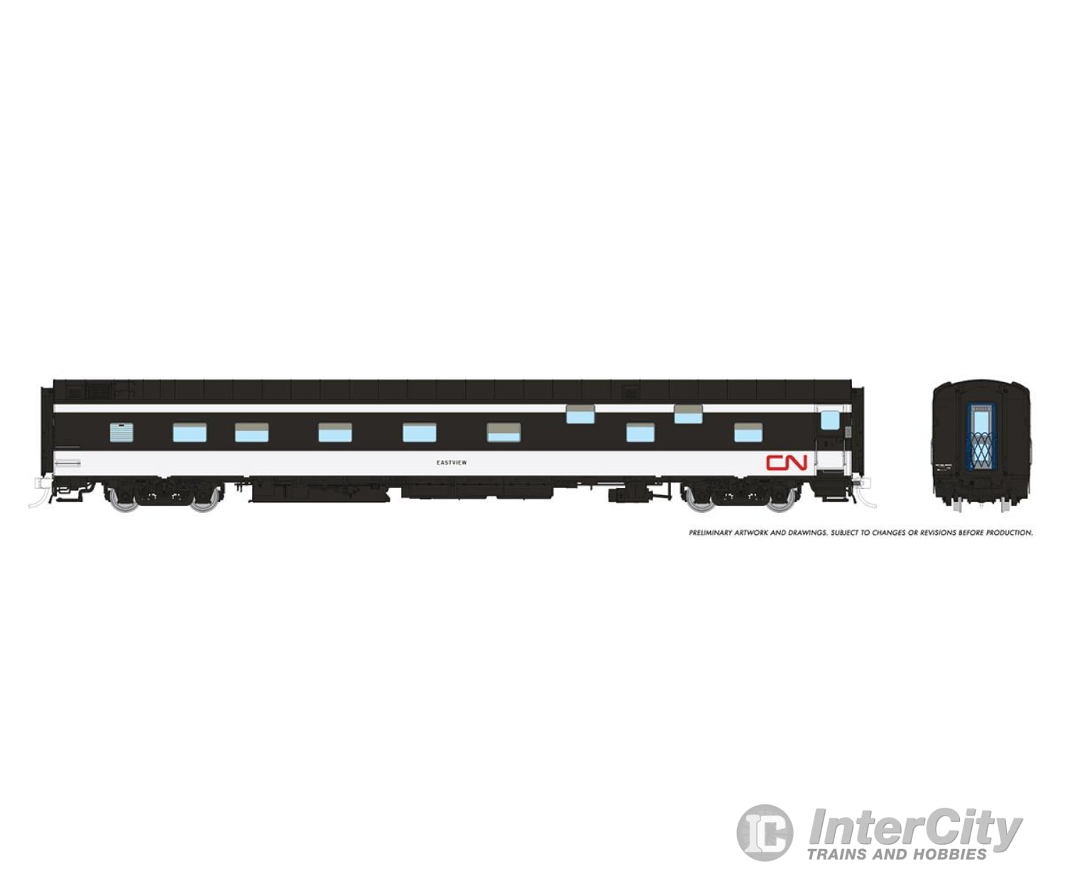 Rapido 101156 Ho Duplex Sleeper: Cn - Wet Noodle Scheme: #1111 Eastview Passenger Cars