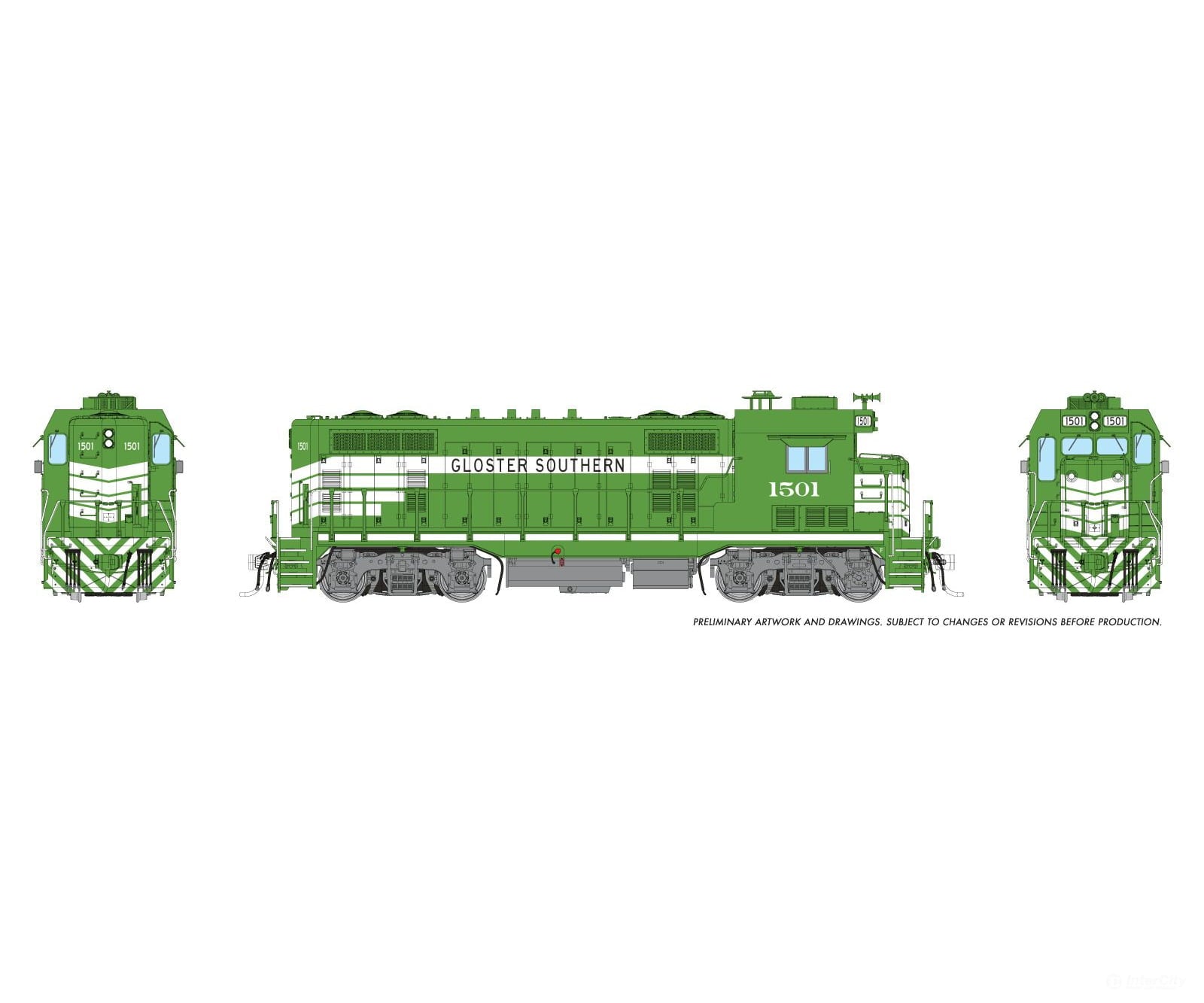 Rapido 1017505 HO ATSF CF7 w/ Square Cab (DC/DCC/Sound): Gloster Southern RR: #1501 - Locomotives
