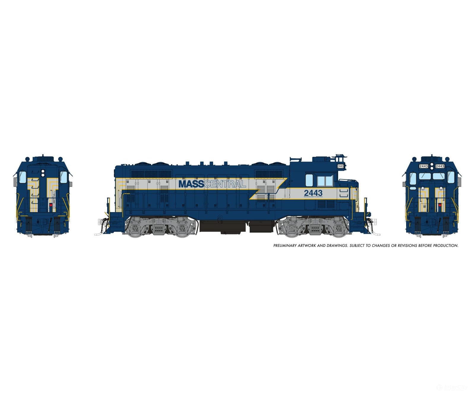 Rapido 1017507 HO ATSF CF7 w/ Square Cab (DC/DCC/Sound): Mass Central: #2443 - Locomotives