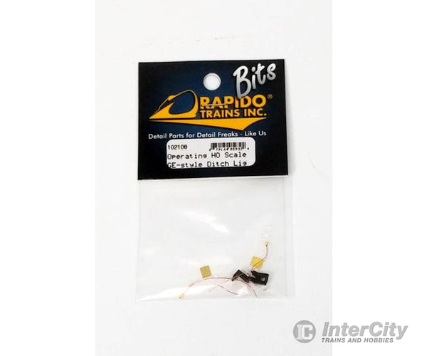 Rapido 102108 # Operating Ditch Lights Ge -Style 3 Volt Dc Led 1 Pair Ho Scale Detailing Parts