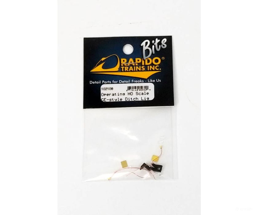Rapido 102108 # Operating Ditch Lights Ge -Style 3 Volt Dc Led 1 Pair Ho Scale Detailing Parts