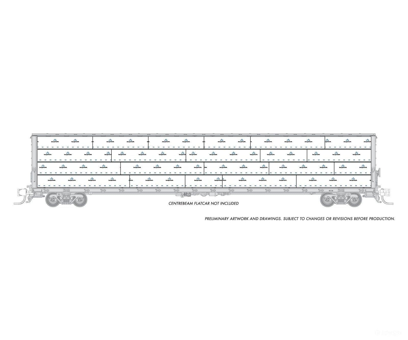 Rapido 102153 Rapido Bits: N Centerbeam Lumber Load: Georgia Pacific Freight Loads & Containers