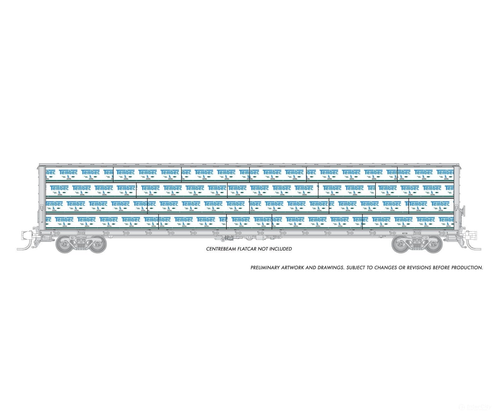 Rapido 102157 Rapido Bits: N Centerbeam Lumber Load: Tembec Freight Loads & Containers