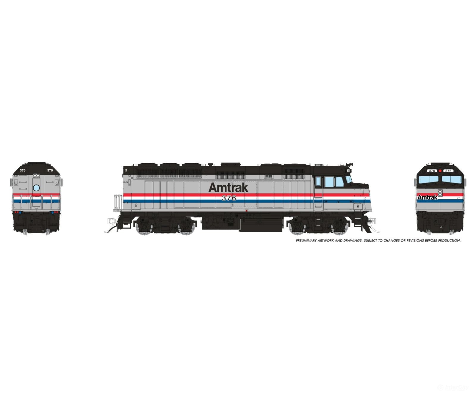 Rapido 1043002 HO EMD F40PH (DC/Silent): Amtrak - Phase III: #387 - Locomotives