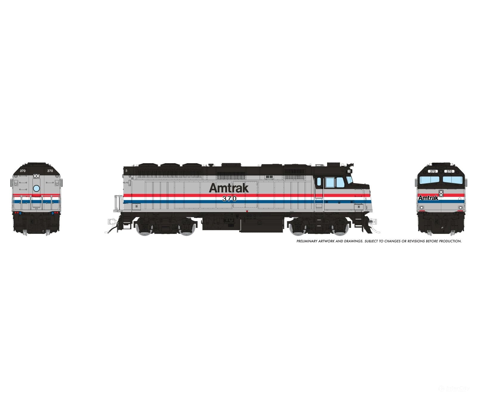 Rapido 1043006 HO EMD F40PH w/ Ditchlights (DC/Silent): Amtrak - Phase III: #406 - Locomotives