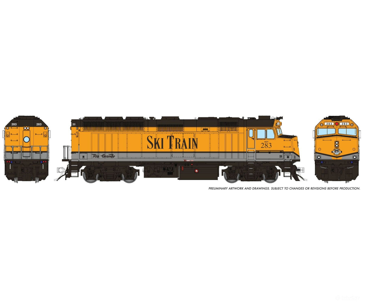 Rapido 1043592 HO EMD F40PH (DCC/DC/Sound): Denver Ski Train: #283 - Locomotives