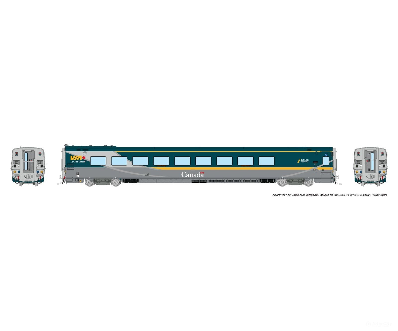 Rapido 1061006 HO LRC Business Class: VIA Rail - Renaissance: #3467 Passenger Cars
