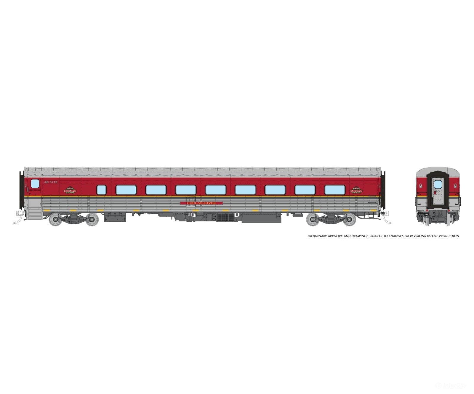 Rapido 1062019 HO Hawker Siddeley Tempo Club: Algoma Central: #5712 Goulais River - Passenger Cars