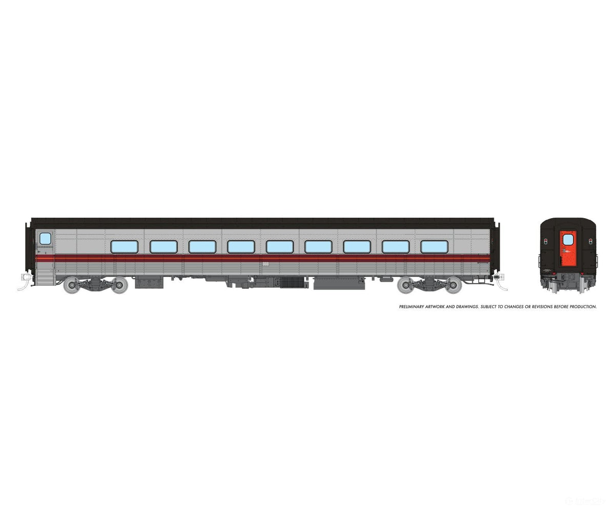 Rapido 1062024 HO Hawker Siddeley Tempo Coach: Quebec Iron Titanium: Unnumbered - Passenger Cars