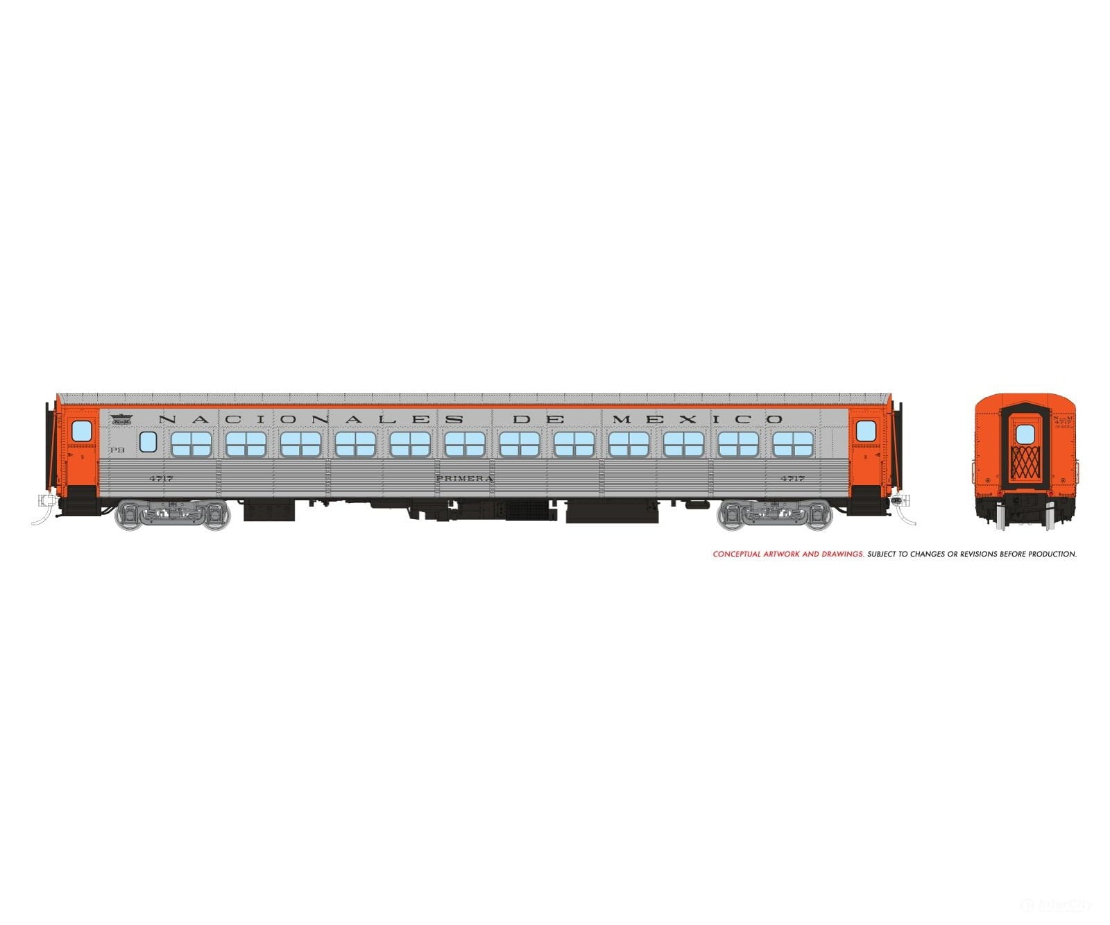 Rapido 1062029 HO Hawker Siddeley RT-85 Mexico Coach: Nacionales de Mexico: #4380 - Passenger Cars