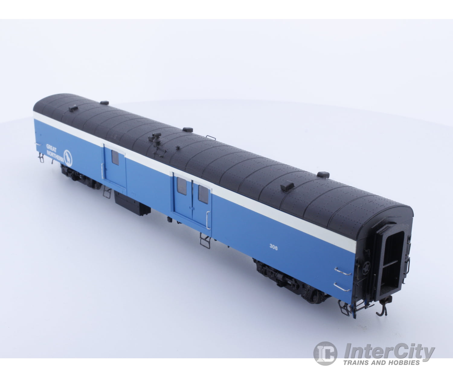 Rapido 106228 Ho Baggage Express Car Big Sky Blue Great Northern (Gn) 306 Passenger Cars