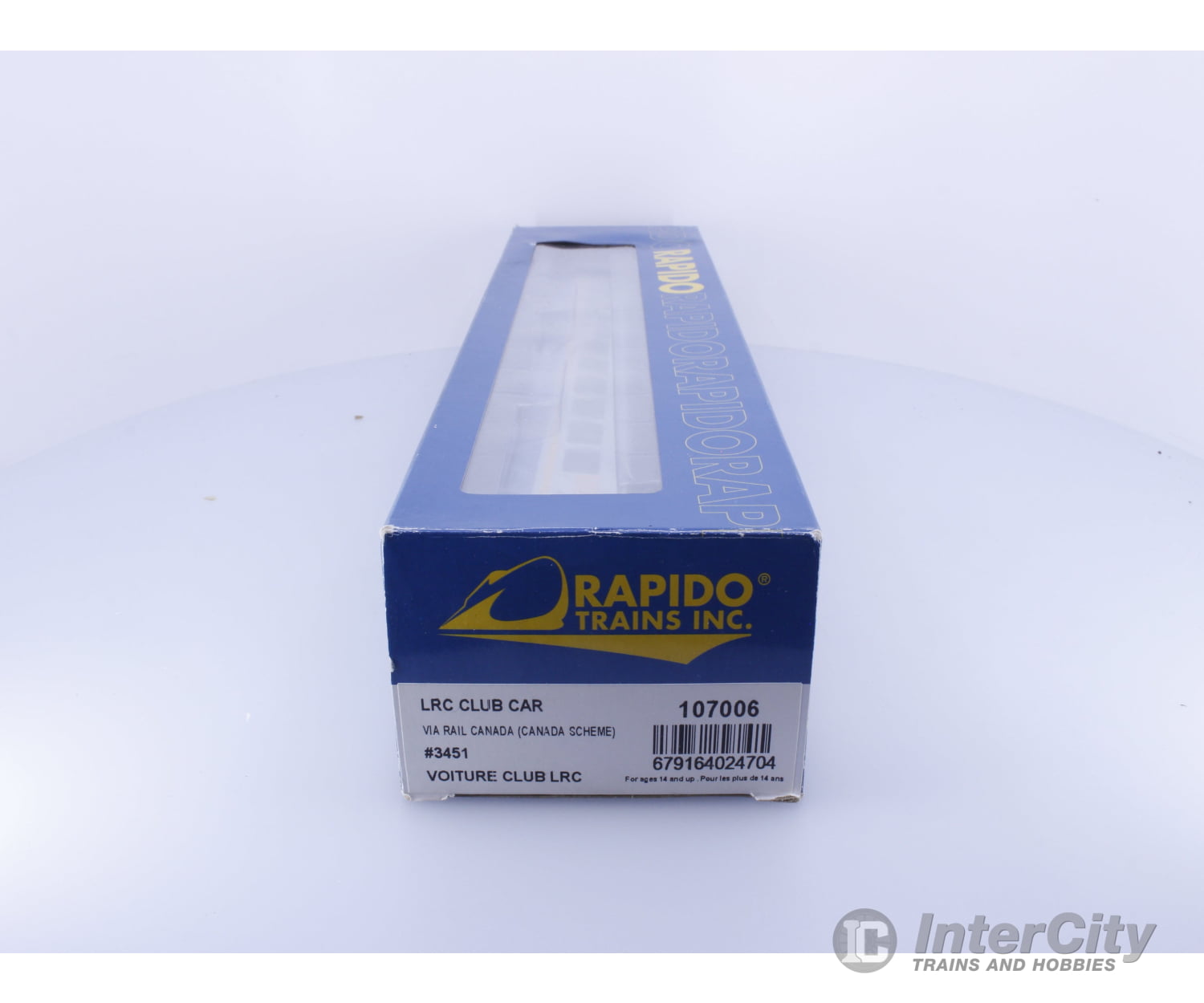 Rapido 107006 HO LRC Club Car Canada Scheme Via Rail (VIA) 3451 Passenger Cars