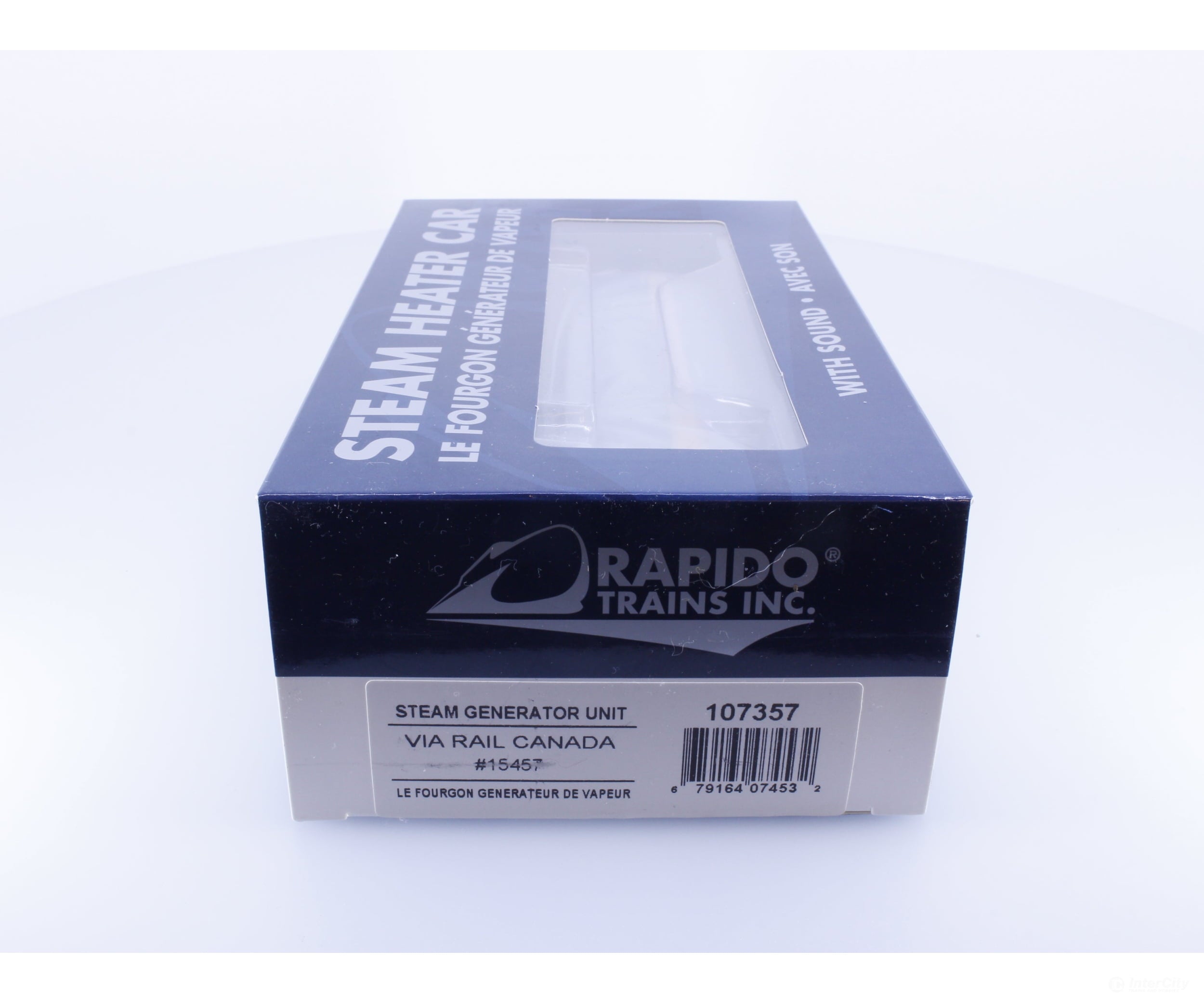 Rapido 107357 HO Steam Generator Unit with Sound Via Rail (VIA) 15457 Passenger Cars