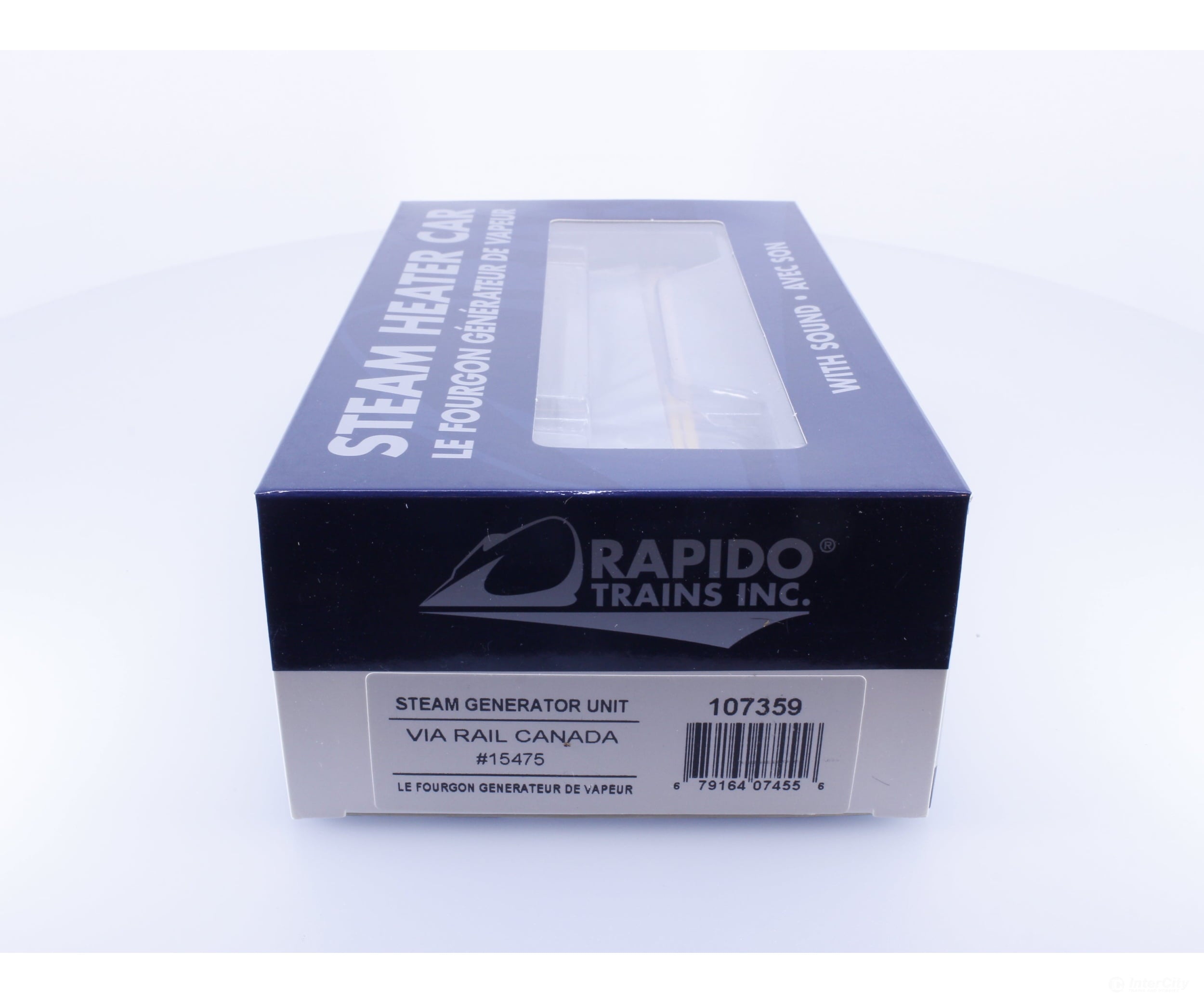 Rapido 107359 HO Steam Generator Unit with Sound Via Rail (VIA) 15475 Passenger Cars