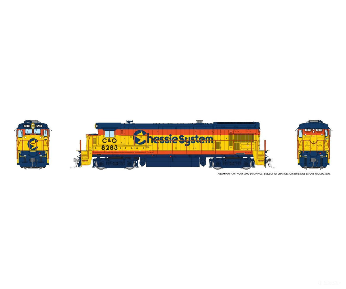 Rapido 1074016 HO GE B30-7 (DC/Silent): Chessie - C&O Sublettering: #8283 - Locomotives