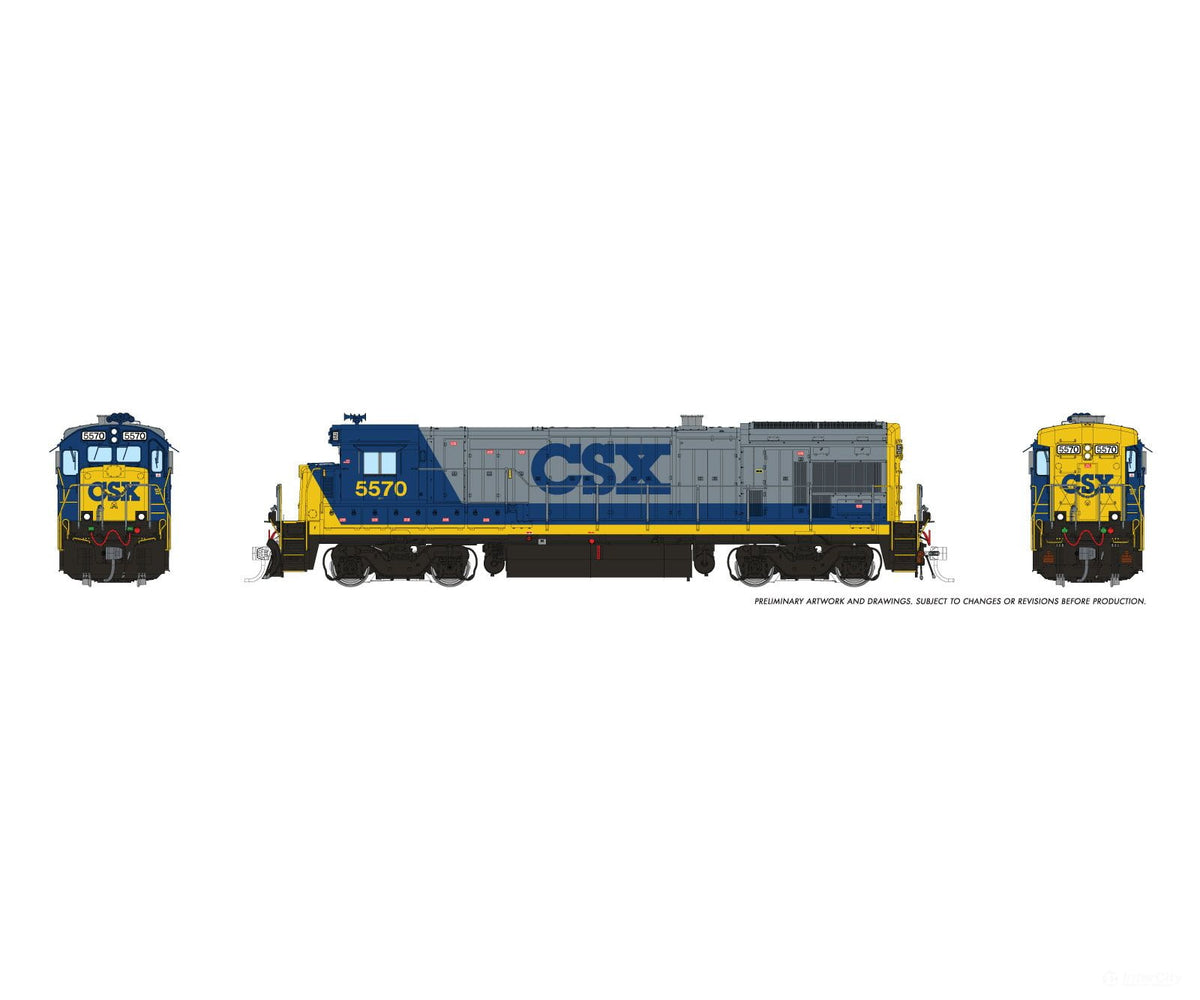 Rapido 1074021 HO GE B30-7 (DC/Silent): CSX - YN2 Scheme: #5570 - Locomotives