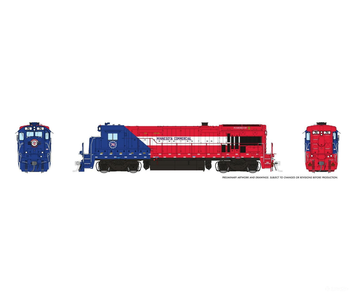 Rapido 1074524 HO GE B36-7 (DC/DCC/Sound): Minnesota Commercial - 250 Anniversary: #76 - Locomotives